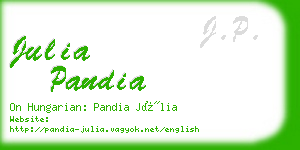 julia pandia business card